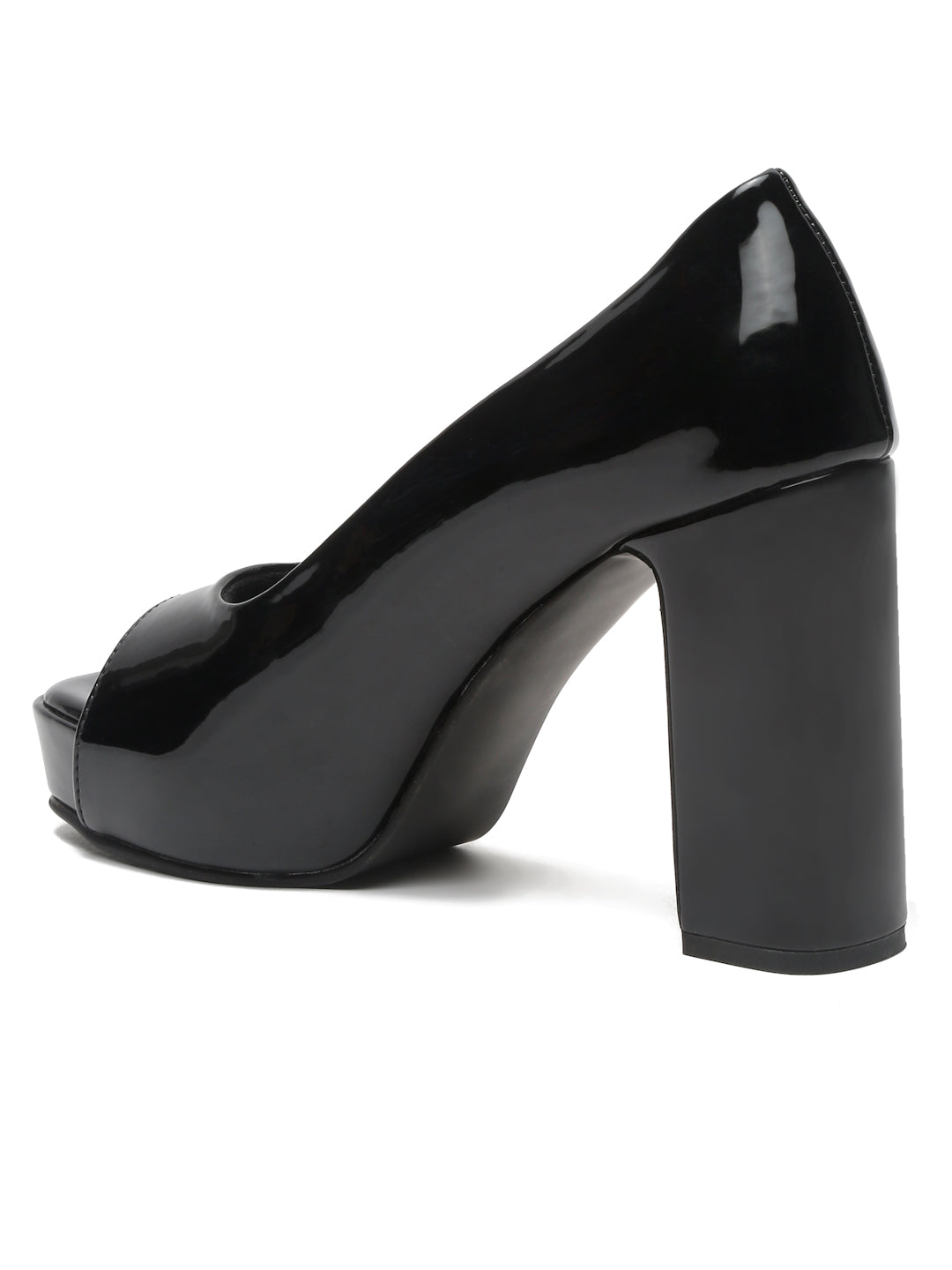 Women's Peep-Toe beige block heels | Elegant High Heels for women by Flat n Heels
