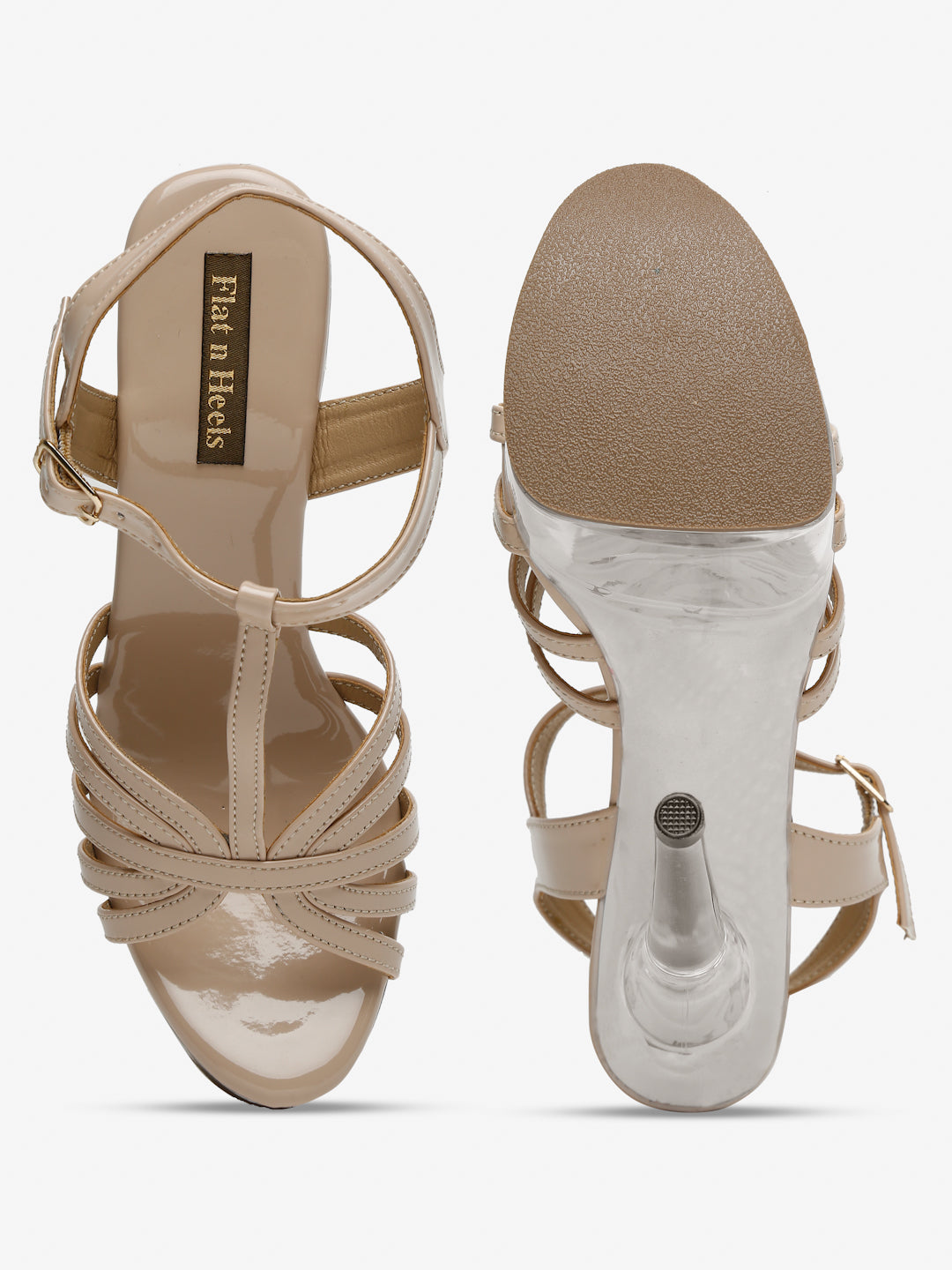 Stylish Clear Heel Platform Sandals | Flat N Heels
