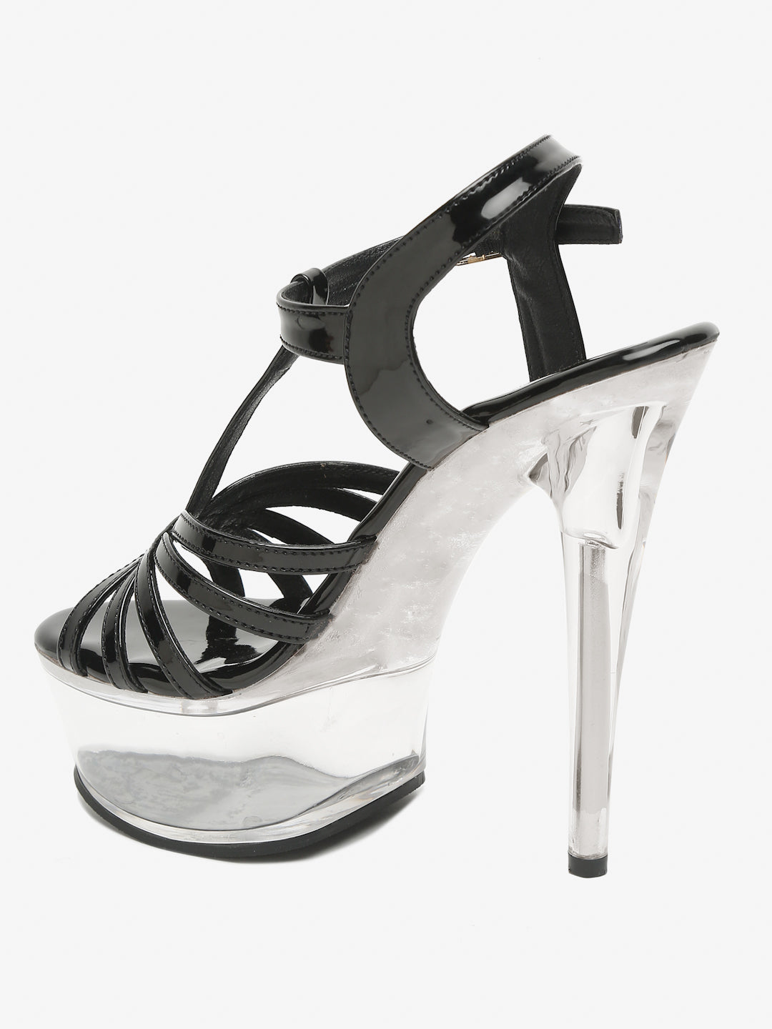 Stylish Clear Heel Platform Sandals | Flat N Heels