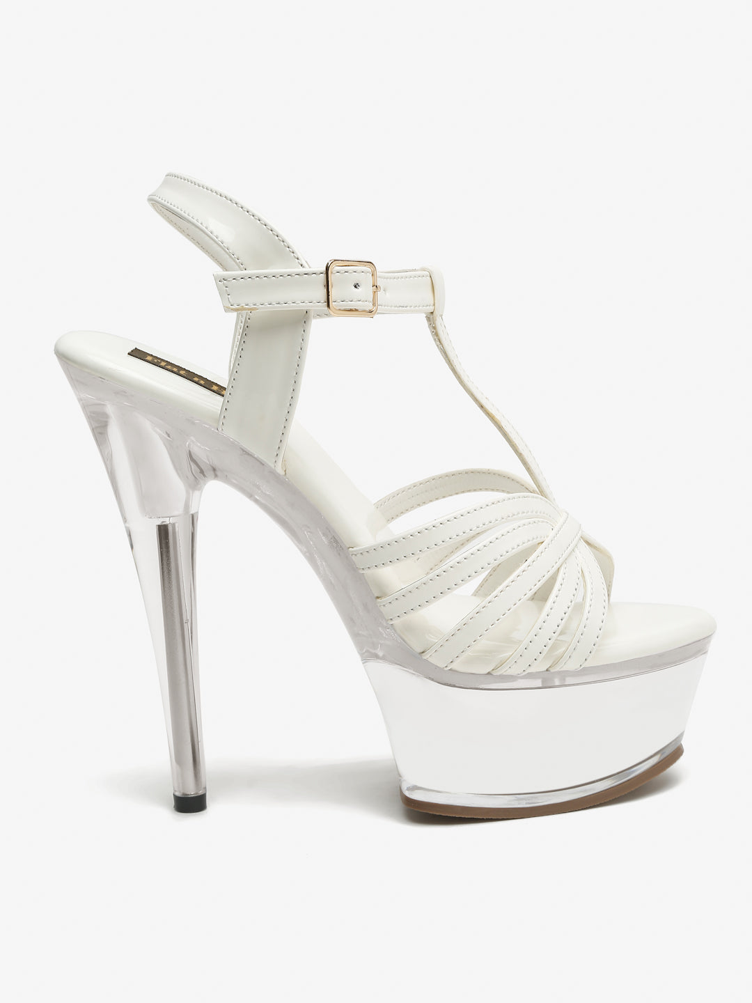 Stylish Clear Heel Platform Sandals | Flat N Heels