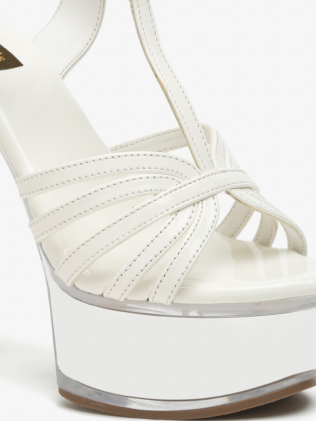 Stylish Clear Heel Platform Sandals | Flat N Heels