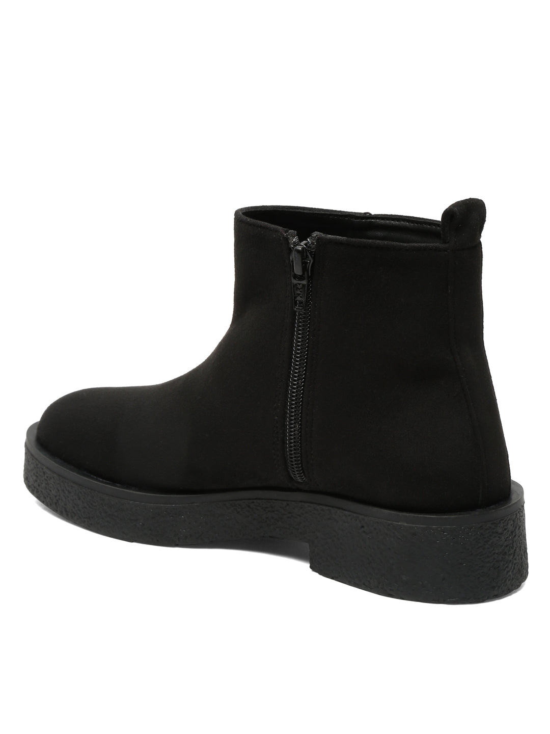 Heart Ancle black embellished boots – Trendy & Comfortable Black Boots