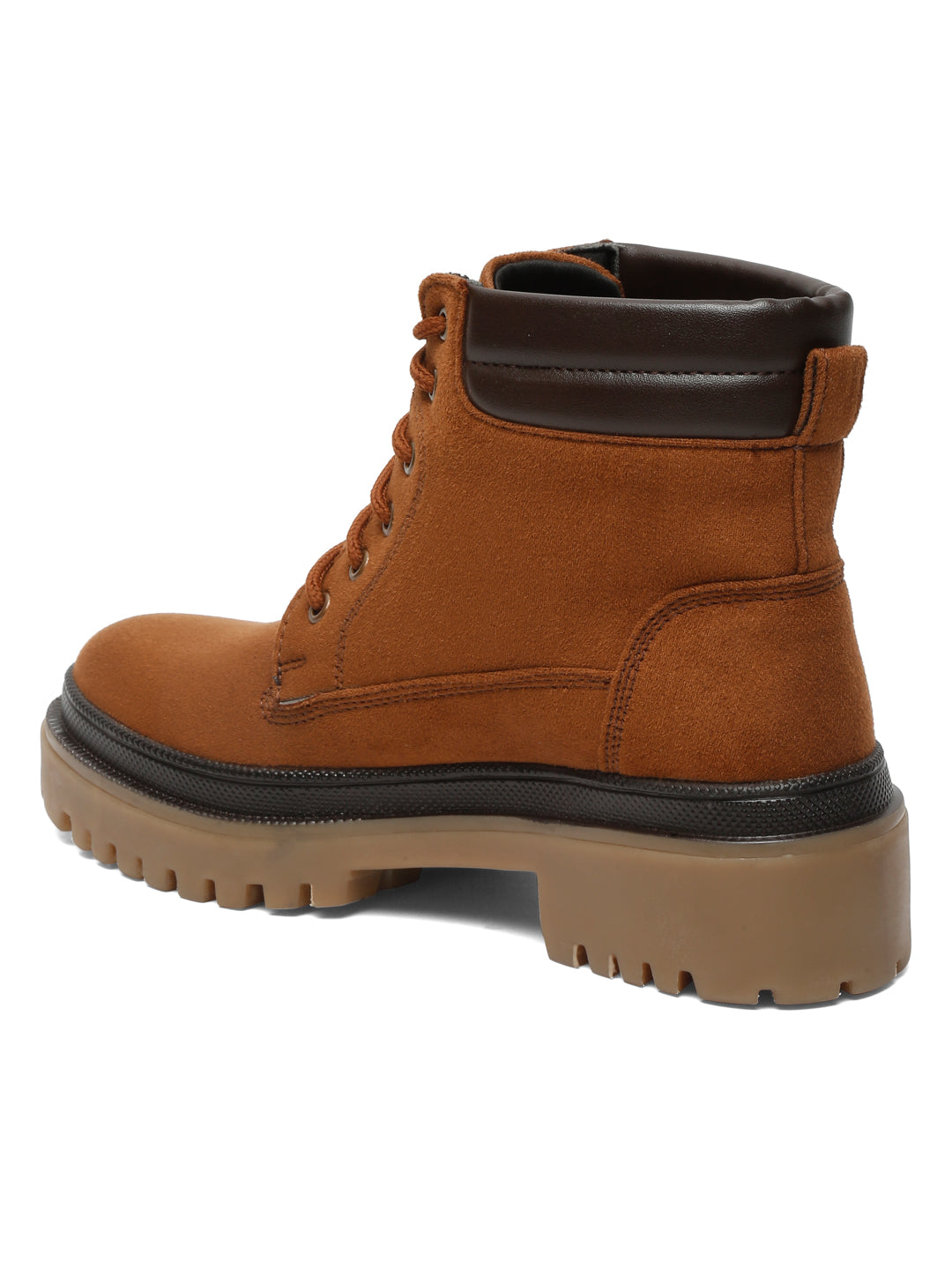 Black Suede Lace-Up Boots with Chunky Sole for Ultimate Comfort and Style