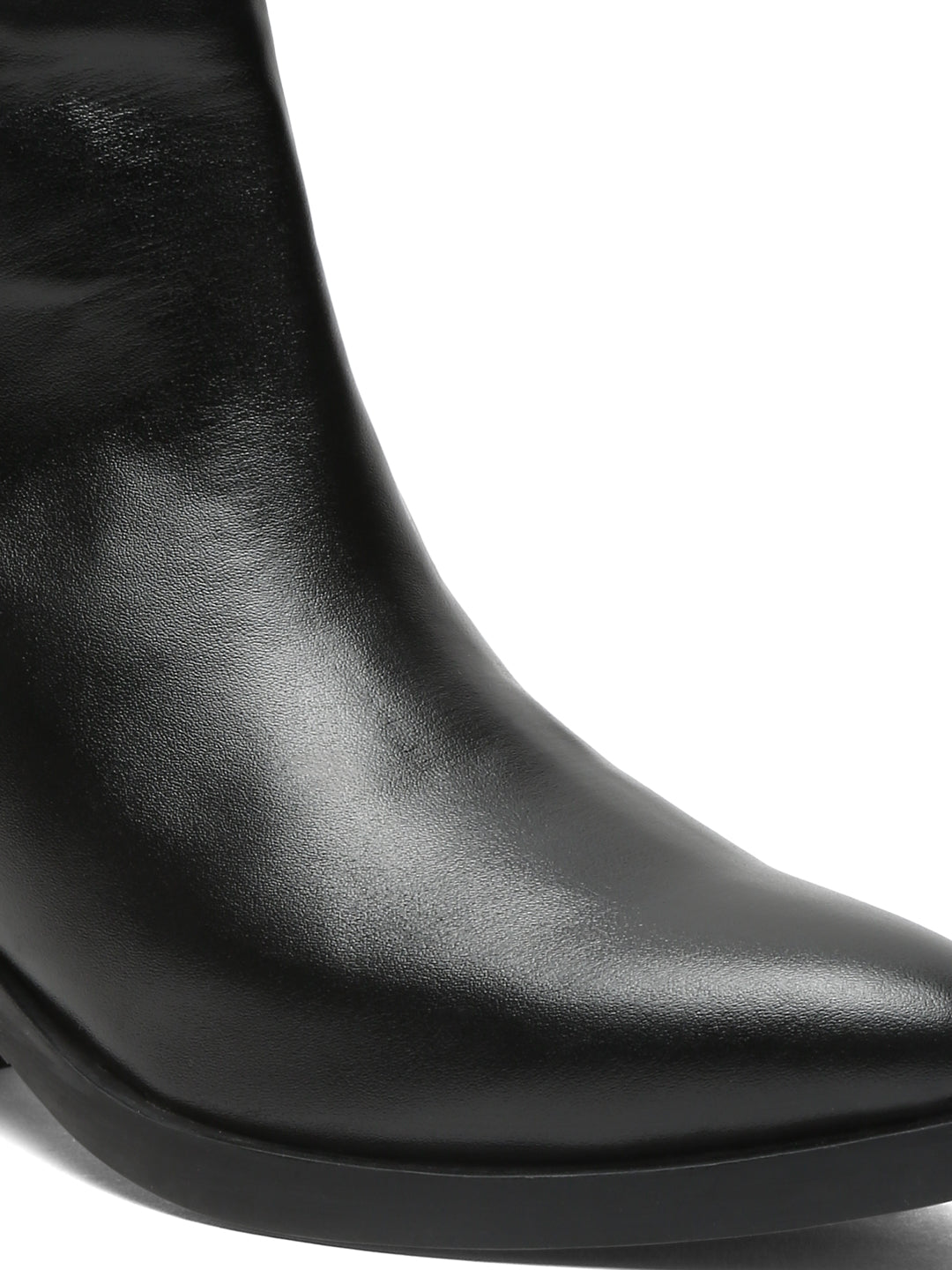 Stylish Black Ankle Boots | Flat N Heels