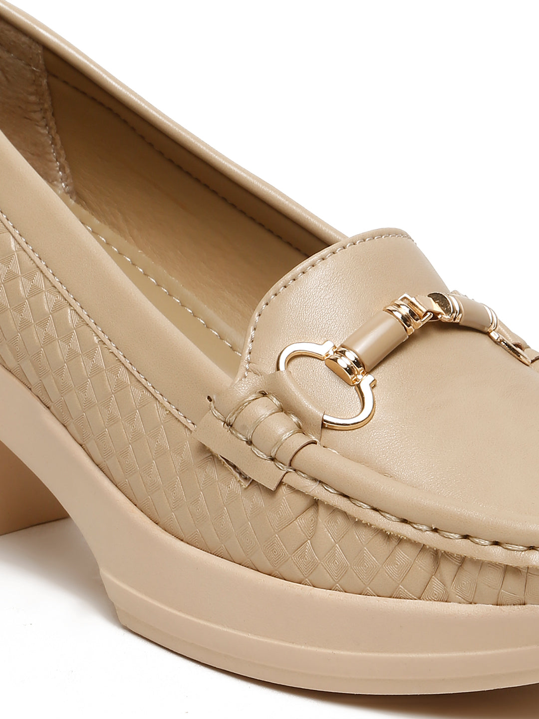 Flat n Heels Women's Beige Slip-On Loafers – GS-302 - image 7