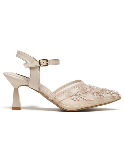 Block Heeled Pointed Heeled Slip on