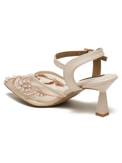 Block Heeled Pointed Heeled Slip on