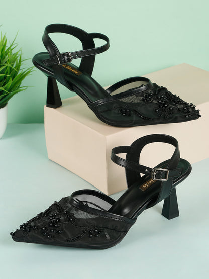 Block Heeled Pointed Heeled Slip on