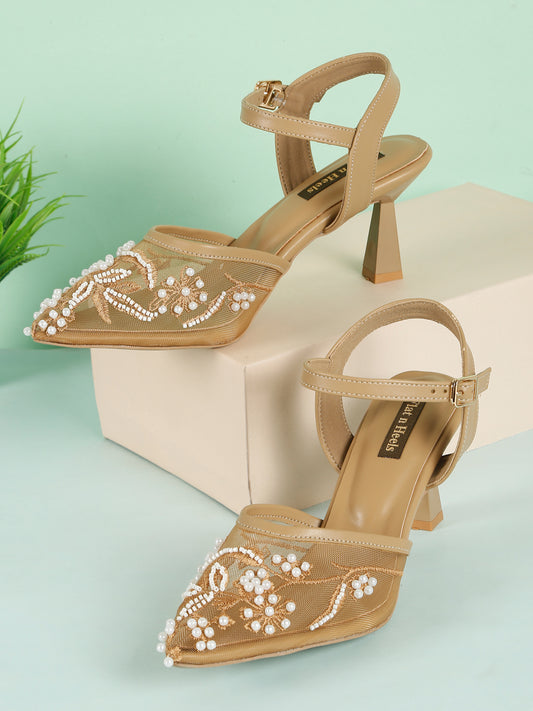 Block Heeled Pointed Heeled Slip on