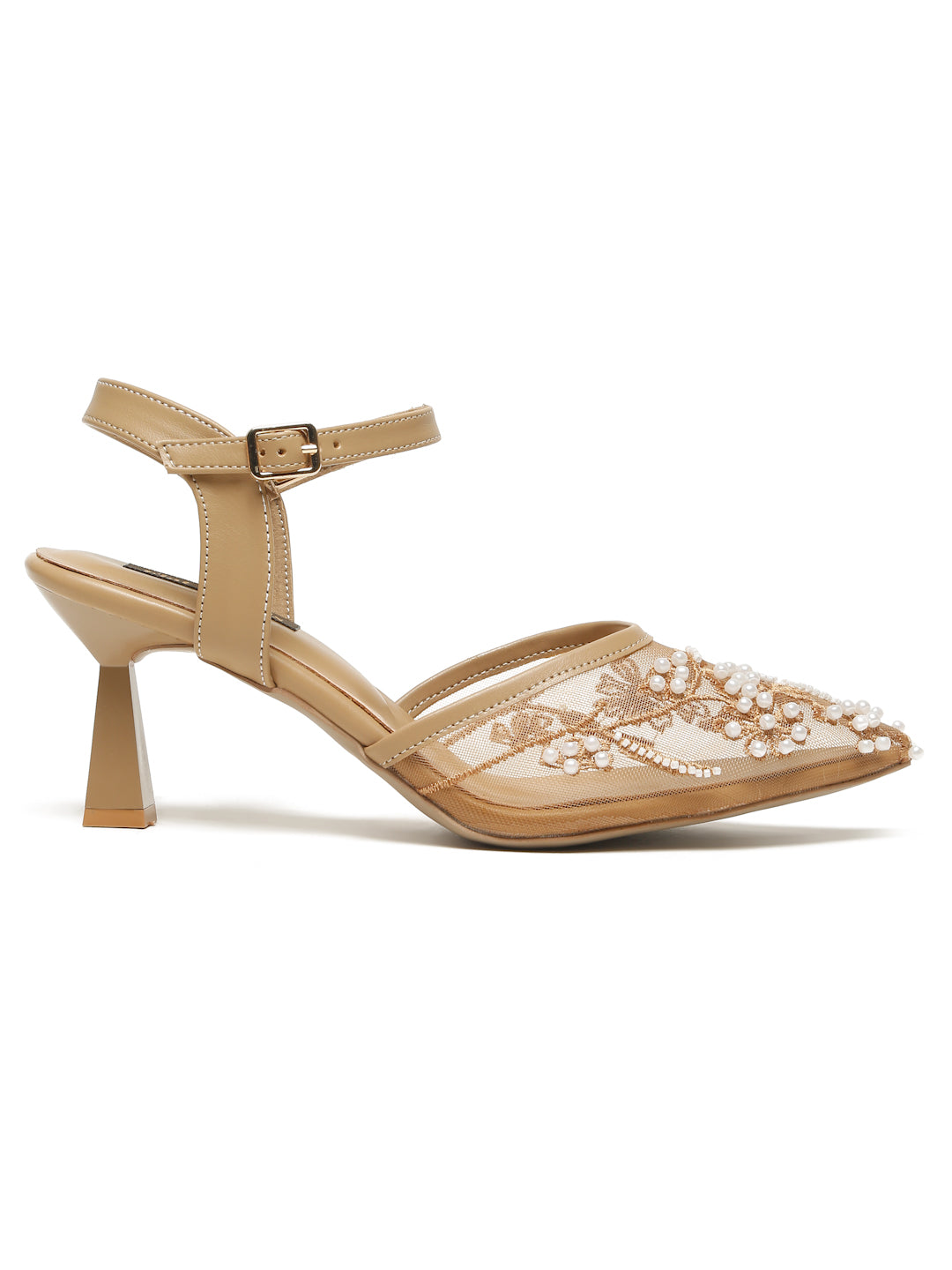 Block Heeled Pointed Heeled Slip on