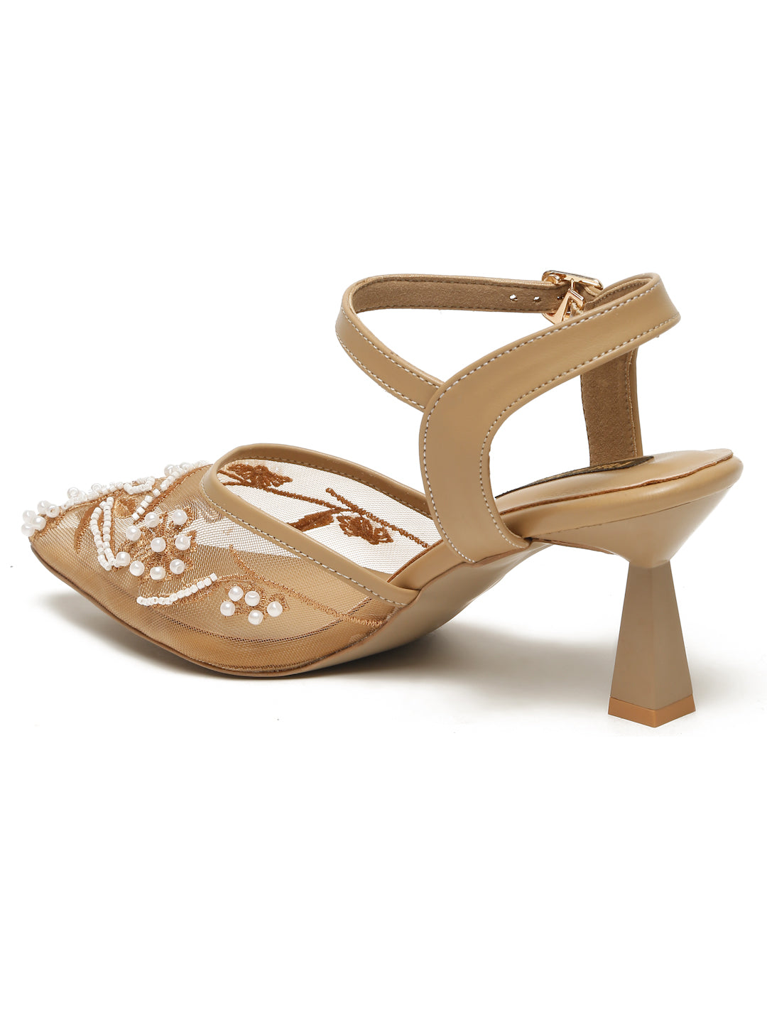 Block Heeled Pointed Heeled Slip on