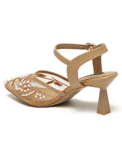 Block Heeled Pointed Heeled Slip on