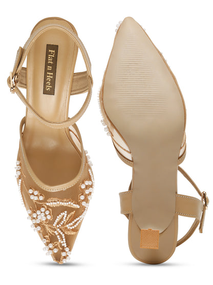 Block Heeled Pointed Heeled Slip on