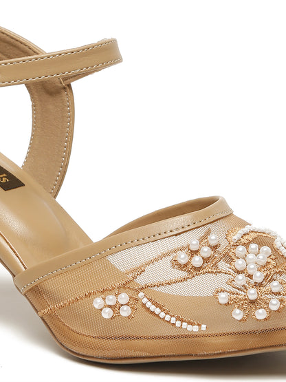 Block Heeled Pointed Heeled Slip on