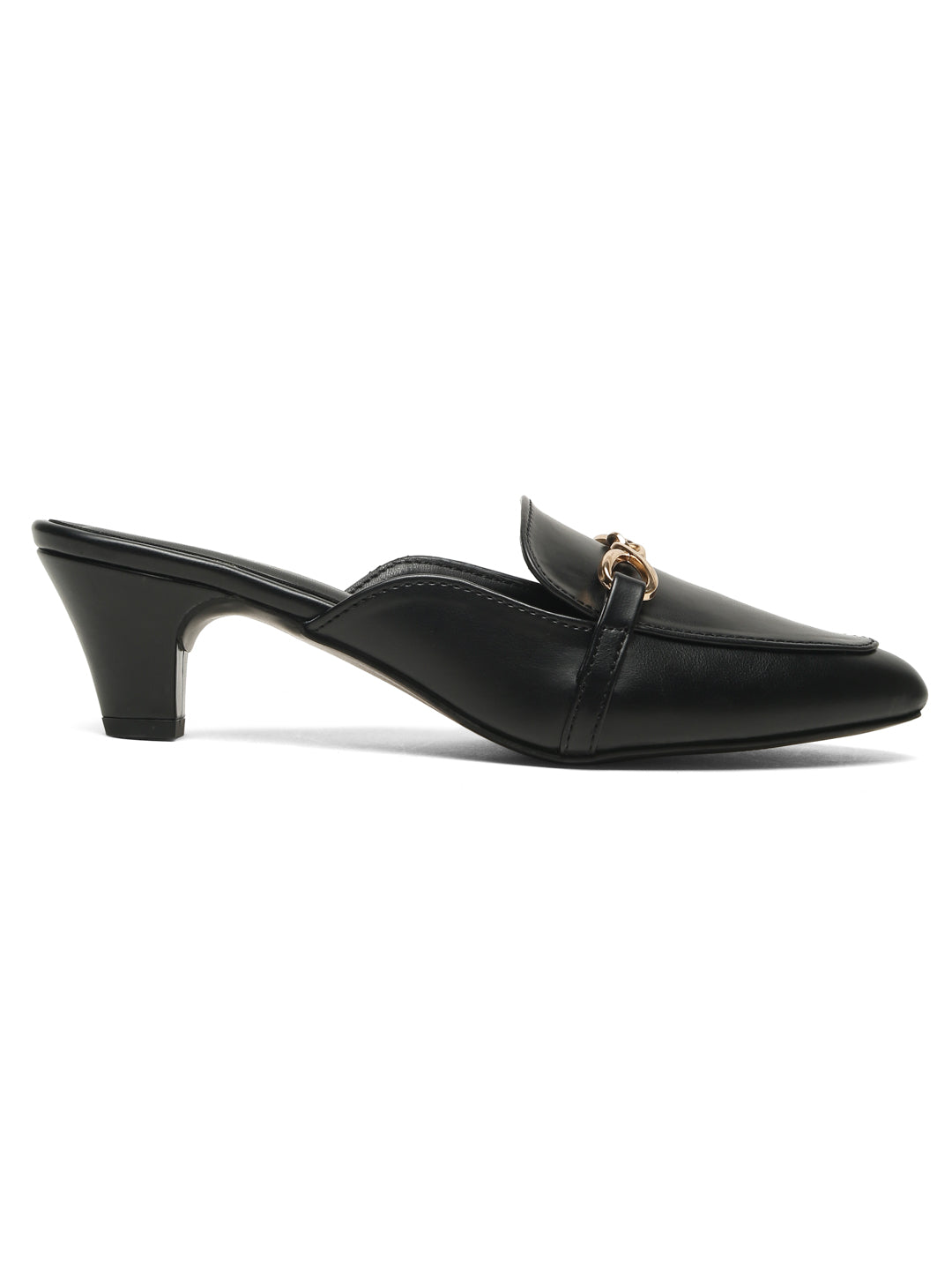 Open Back Block Heeled Slip on