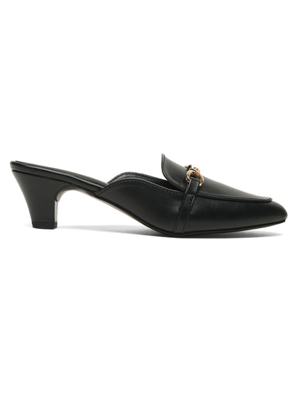 Open Back Block Heeled Slip on