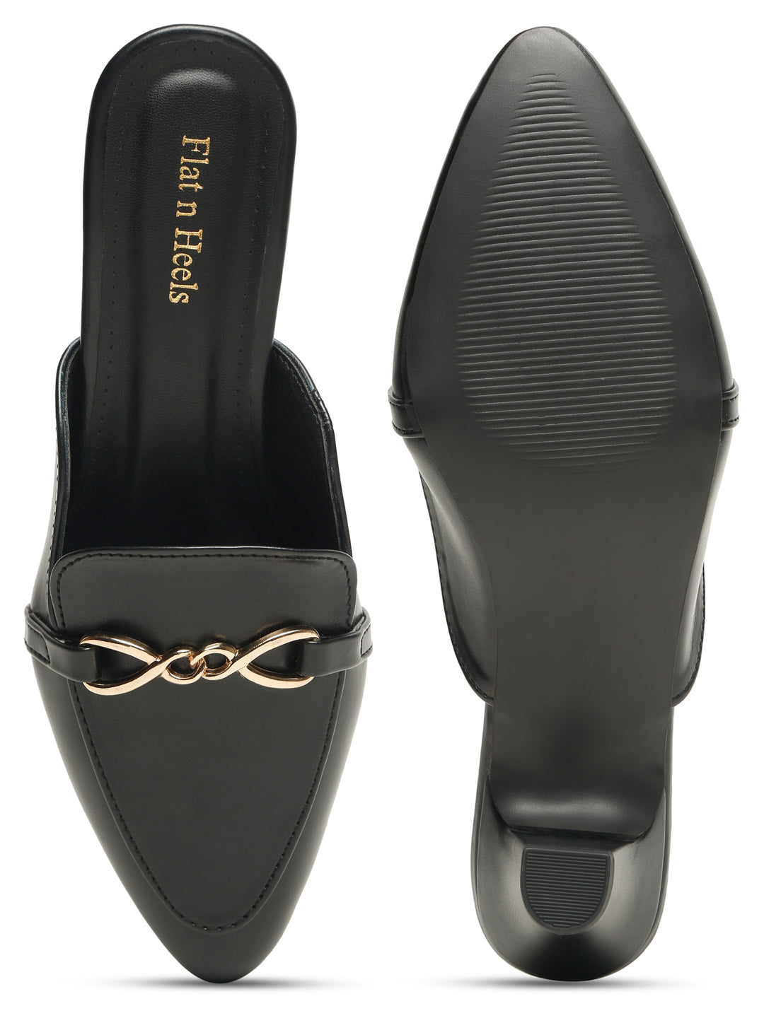 Open Back Block Heeled Slip on