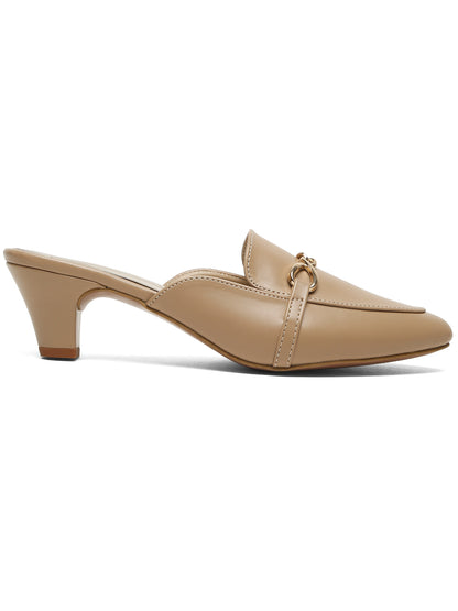 Open Back Block Heeled Slip on