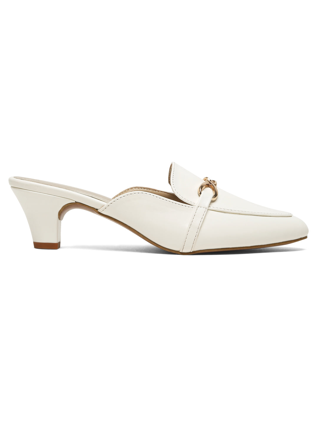 Open Back Block Heeled Slip on
