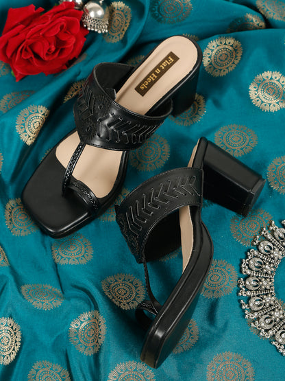 Slip On One Toe Wedge Heeled