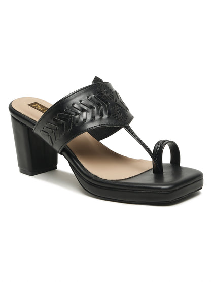 Slip On One Toe Wedge Heeled