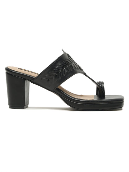 Slip On One Toe Wedge Heeled