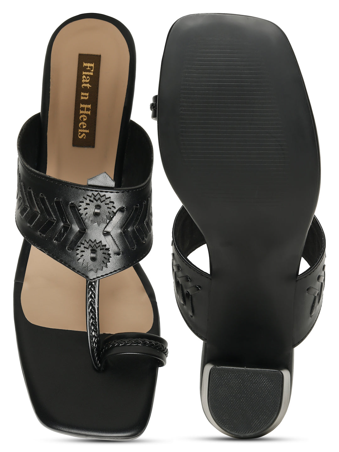 Slip On One Toe Wedge Heeled