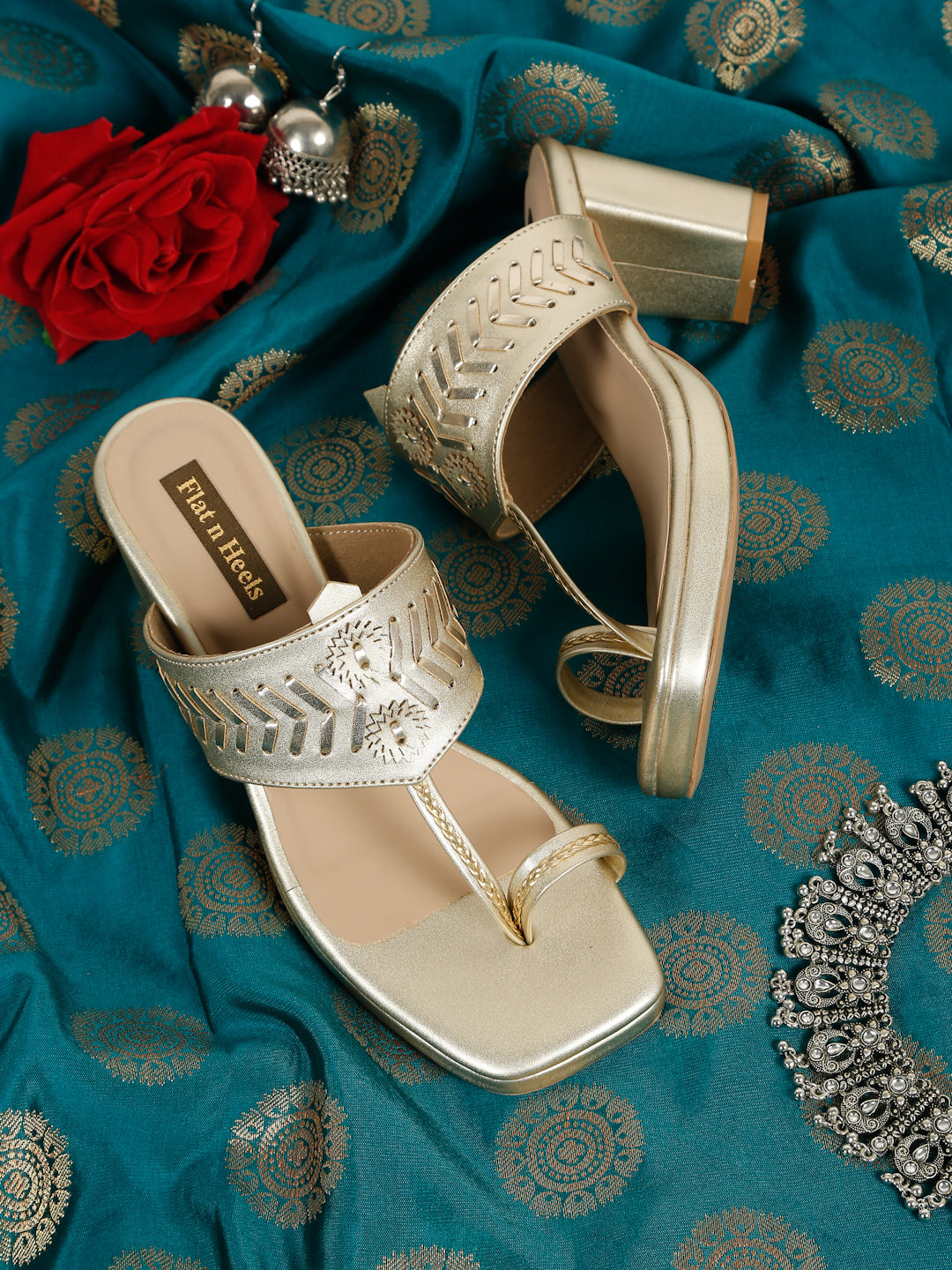 Slip On One Toe Wedge Heeled