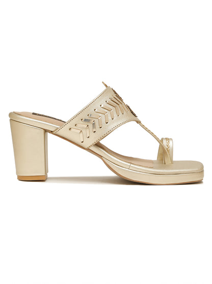 Slip On One Toe Wedge Heeled