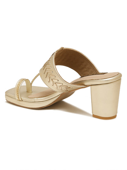 Slip On One Toe Wedge Heeled