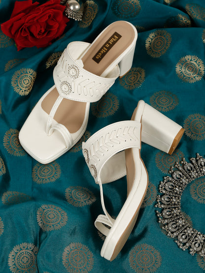 Slip On One Toe Wedge Heeled