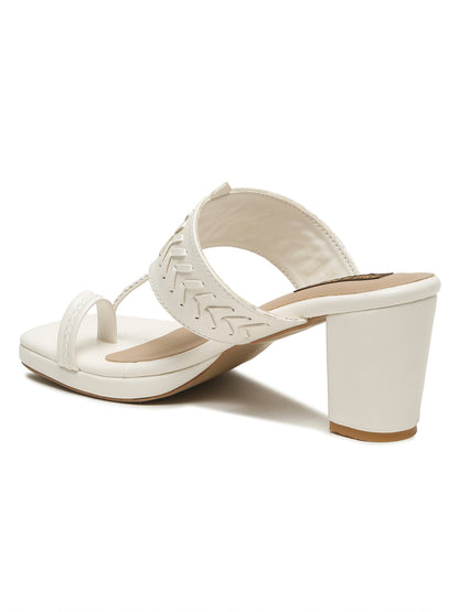 Slip On One Toe Wedge Heeled