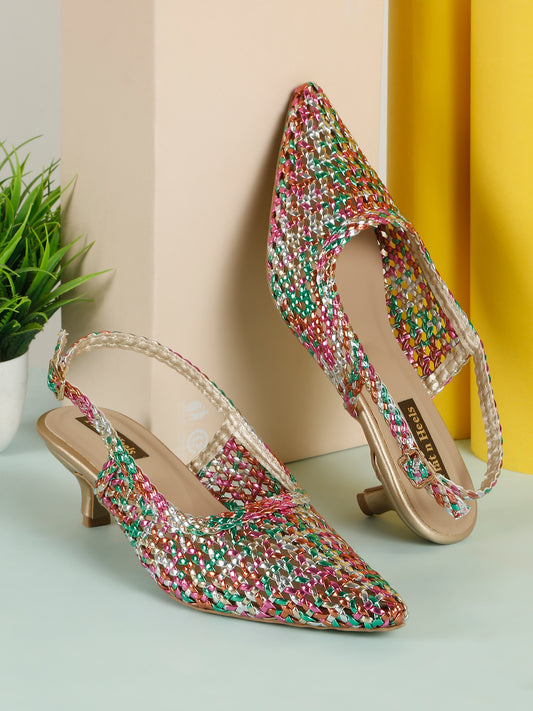 Kitten Heeled Slip on