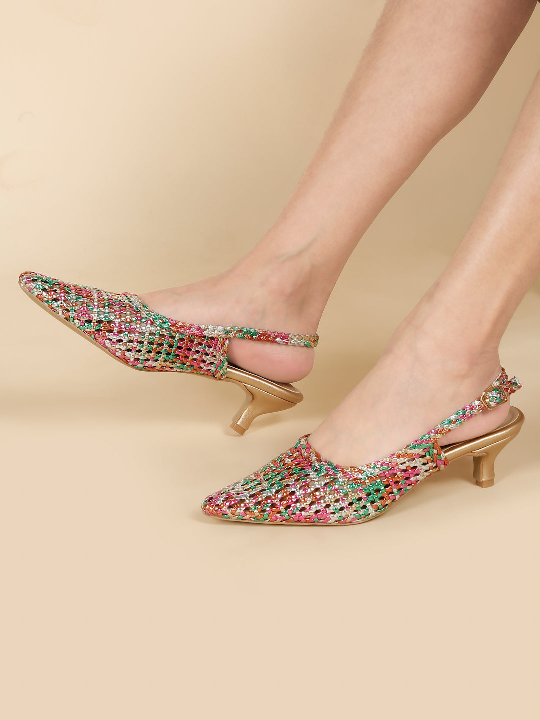 Kitten Heeled Slip on