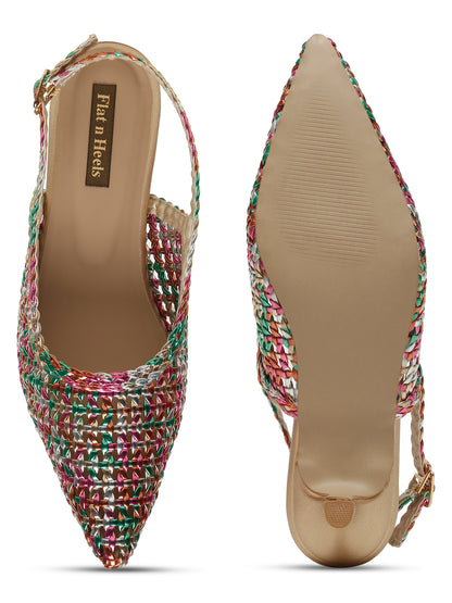 Kitten Heeled Slip on