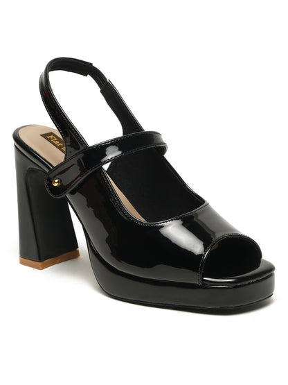 Patent Heeled Sandals
