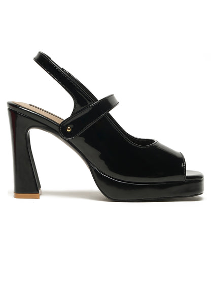 Patent Heeled Sandals