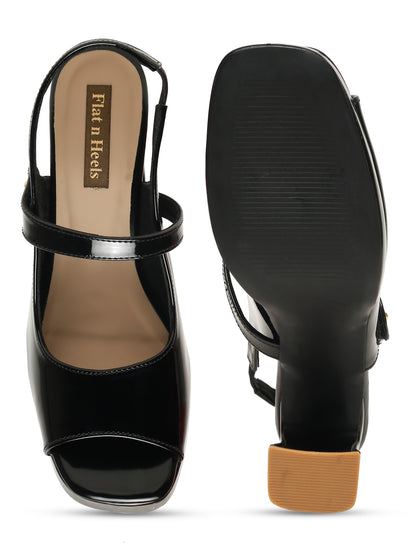 Patent Heeled Sandals