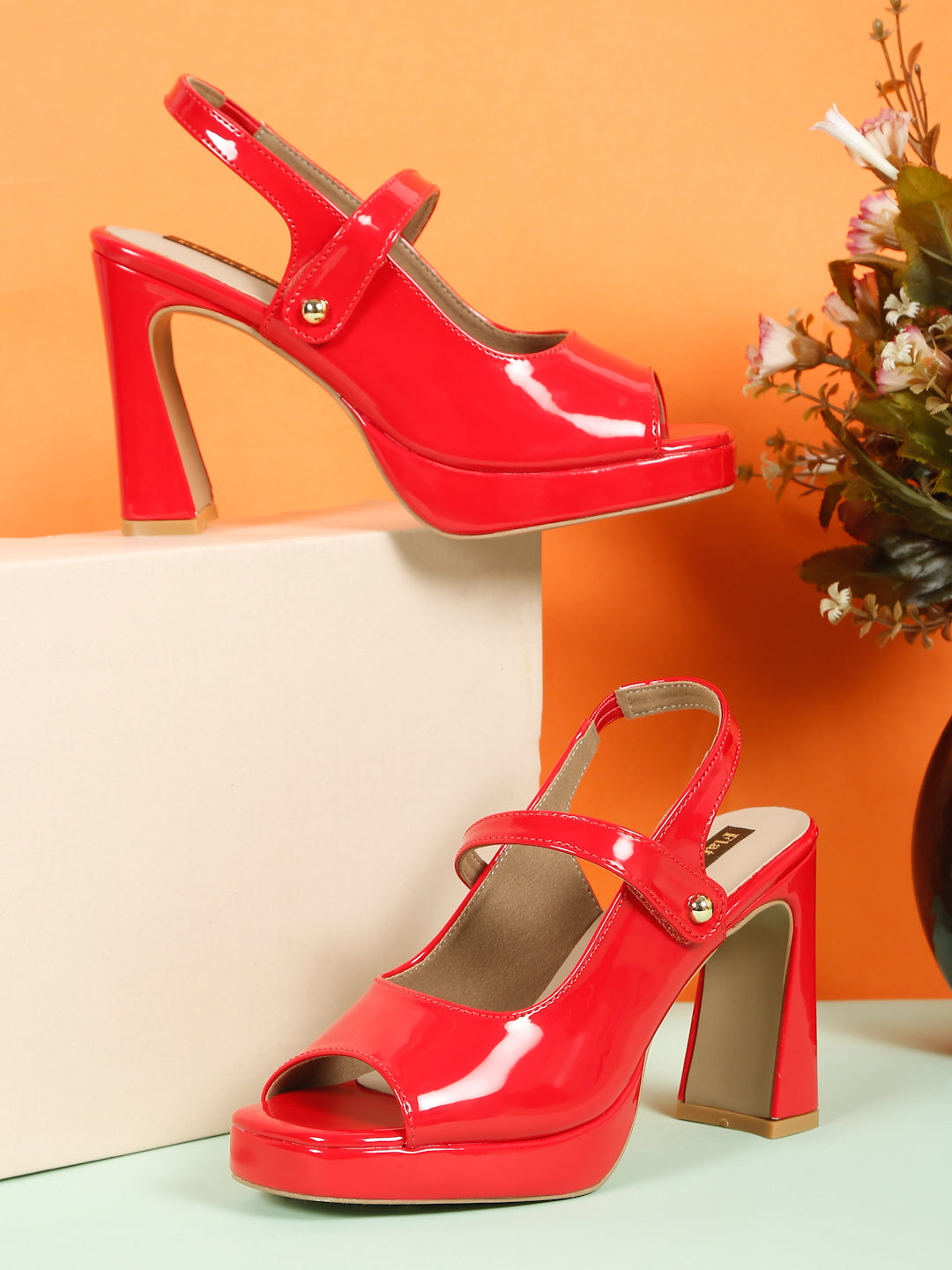 Patent Heeled Sandals