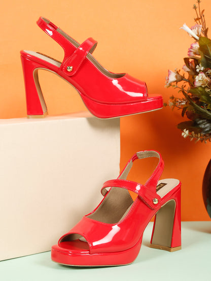 Patent Heeled Sandals
