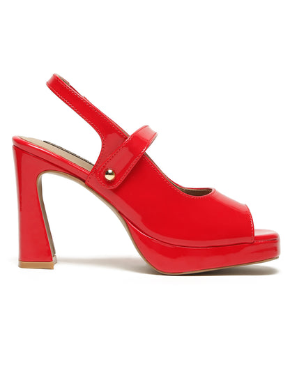 Patent Heeled Sandals