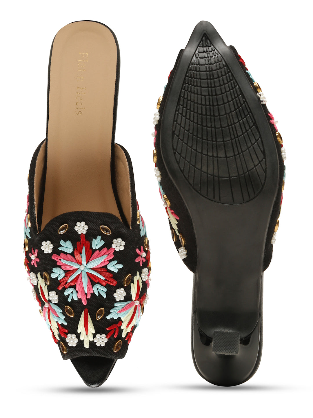 Festive Low-Heel Sandals