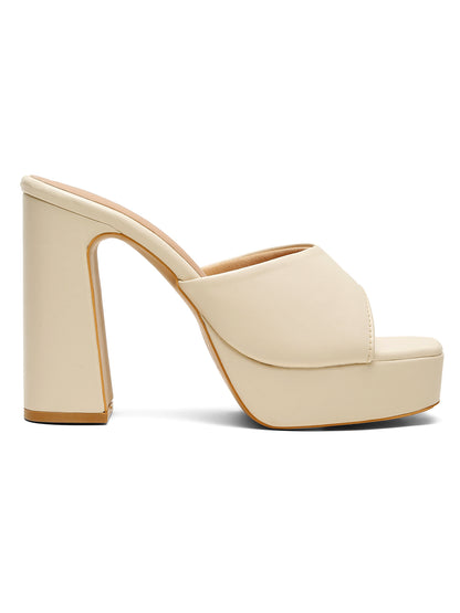 Open-Toe Platform Slides