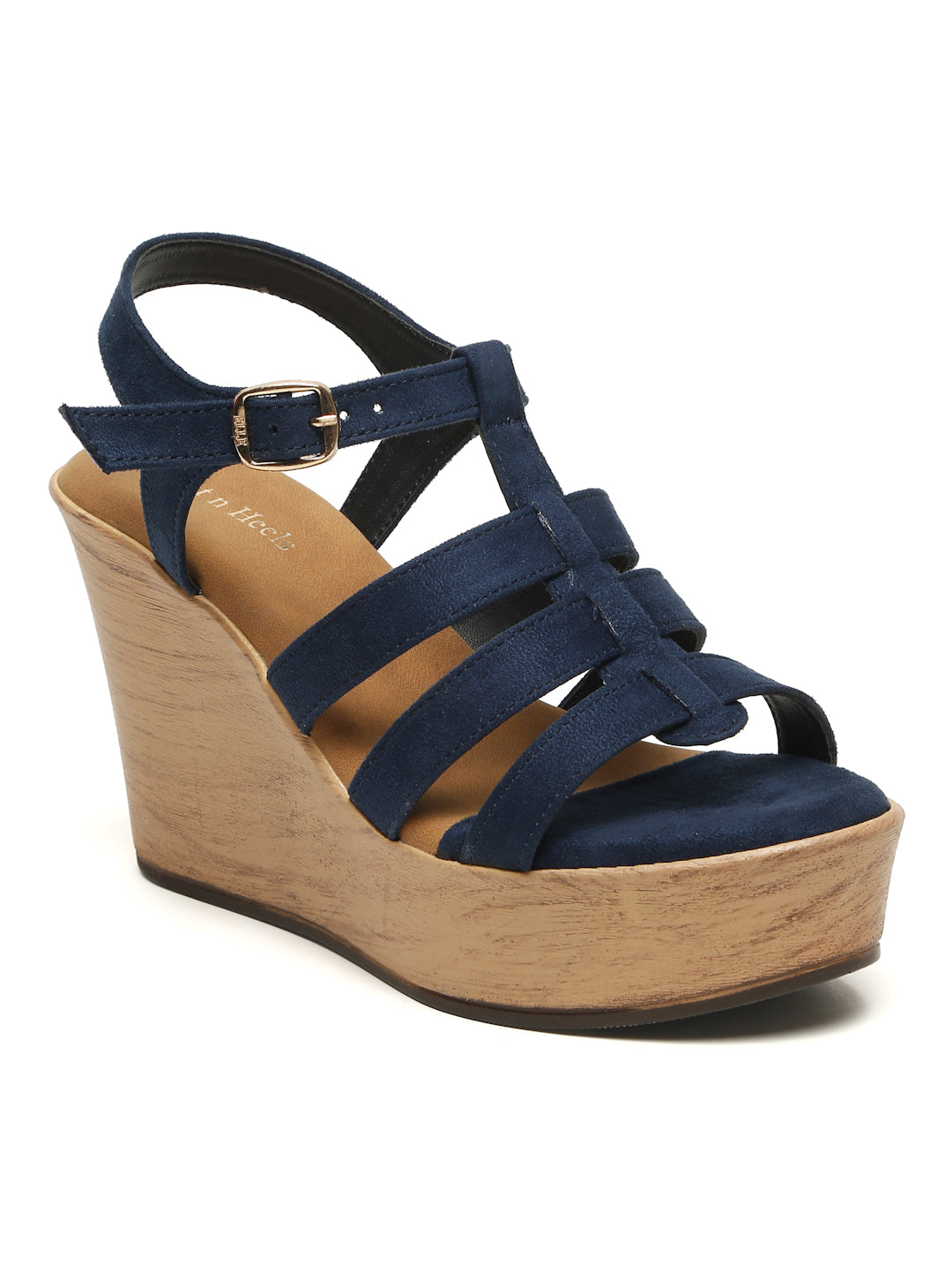 Wedge Sandals with Suede Upper