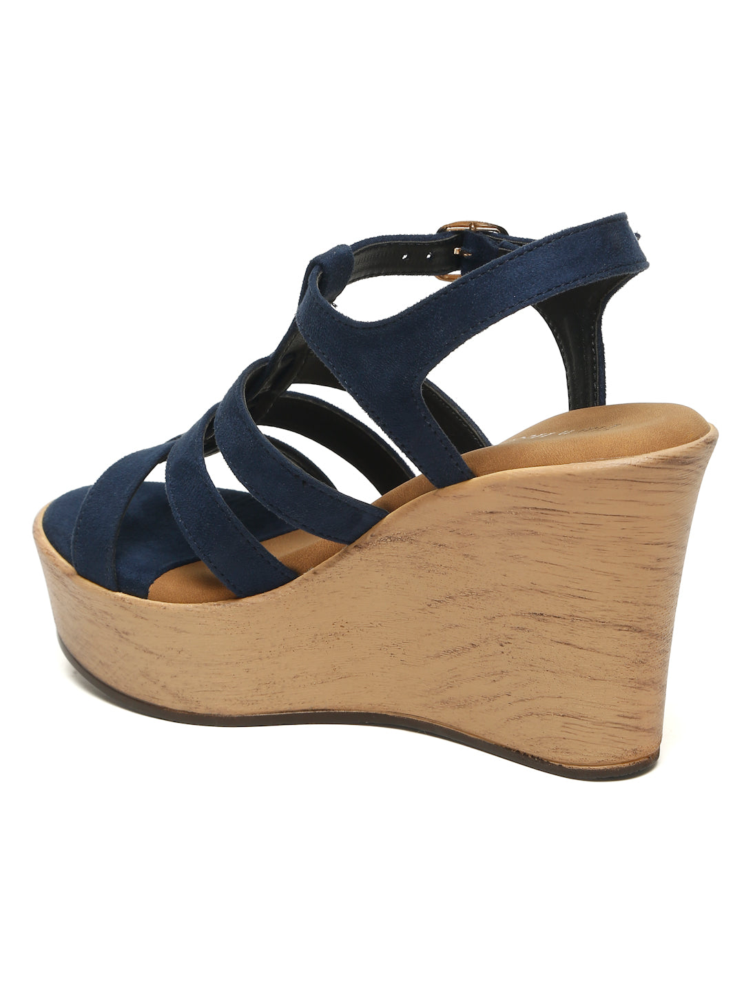 Wedge Sandals with Suede Upper