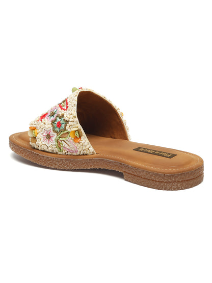 Open Toe & Black Flat Ethenic Style