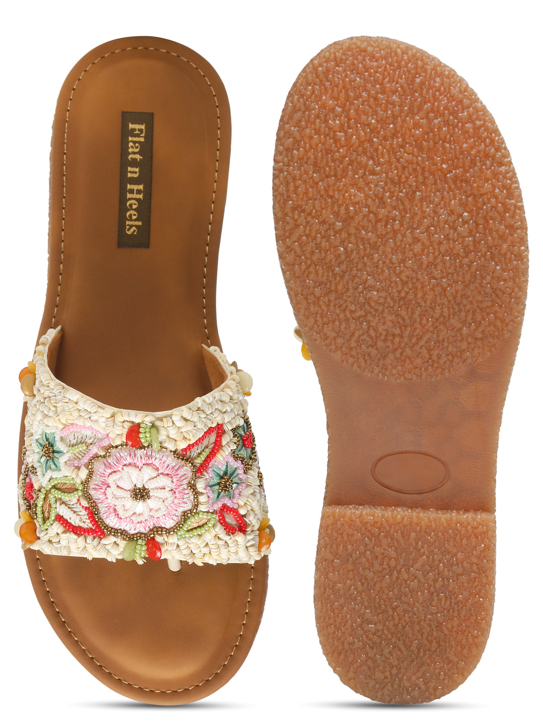 Open Toe & Black Flat Ethenic Style