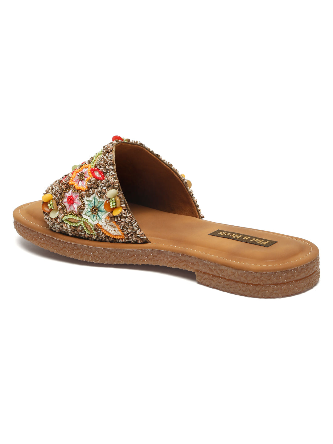 Open Toe & Black Flat Ethenic Style