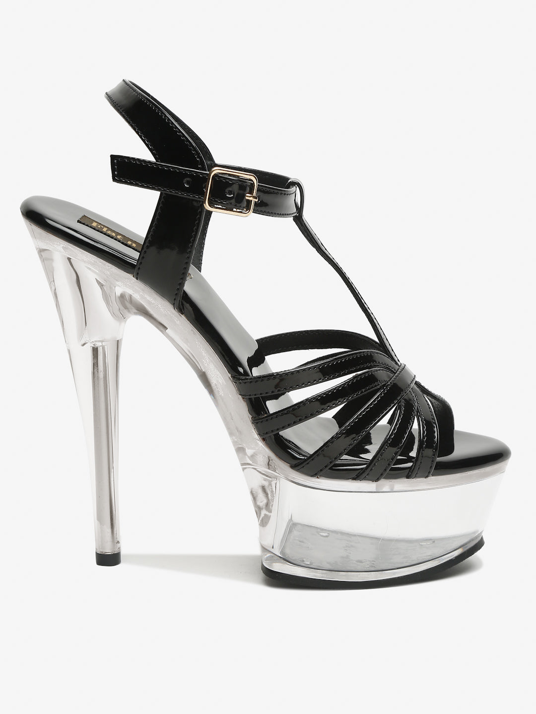 Stylish Clear Heel Platform Sandals | Flat N Heels