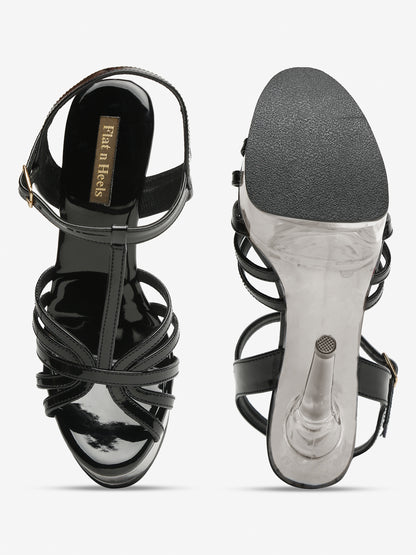 Stylish Clear Heel Platform Sandals | Flat N Heels